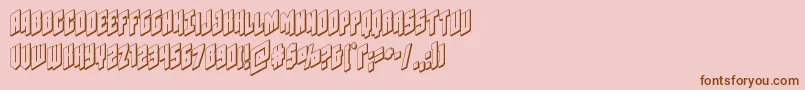 Galaxyforce3D Font – Brown Fonts on Pink Background