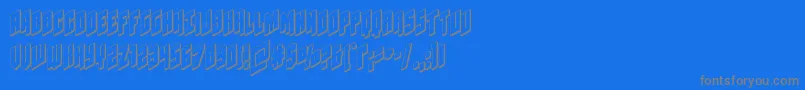 Weitere Informationen zur Galaxyforce3D-Schriftart Galaxyforce3D-Schriftart – Graue Schriften auf blauem Hintergrund