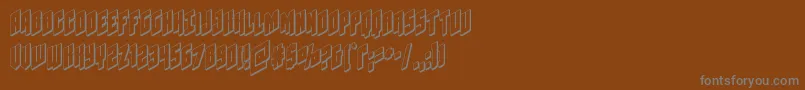 fuente Galaxyforce3D – Fuentes Grises Sobre Fondo Marrón