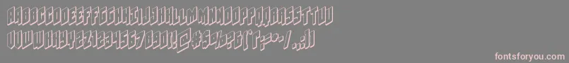 フォントGalaxyforce3D – 灰色の背景にピンクのフォント