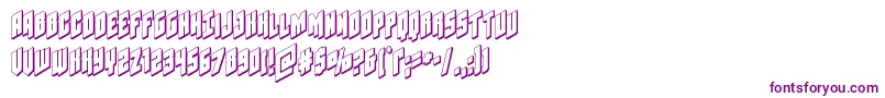 Weitere Informationen zur Galaxyforce3D-Schriftart Galaxyforce3D-Schriftart – Violette Schriften auf weißem Hintergrund