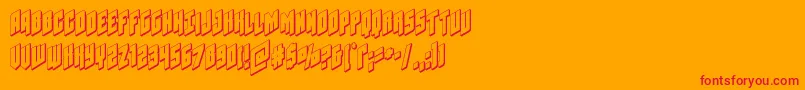 Galaxyforce3D Font – Red Fonts on Orange Background