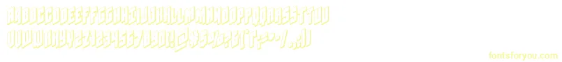 フォントGalaxyforce3D – 白い背景に黄色の文字