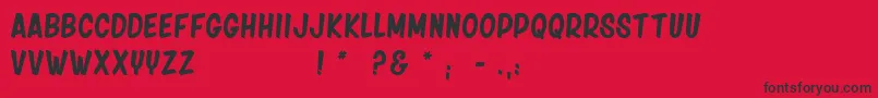 FridayNight Font – Black Fonts on Red Background