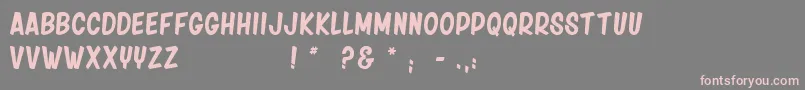 FridayNight Font – Pink Fonts on Gray Background