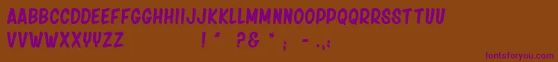 FridayNight Font – Purple Fonts on Brown Background