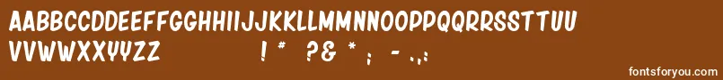FridayNight Font – White Fonts on Brown Background