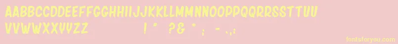 FridayNight Font – Yellow Fonts on Pink Background