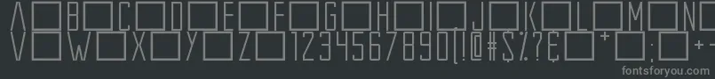 ExtrosBackstage Font – Gray Fonts on Black Background