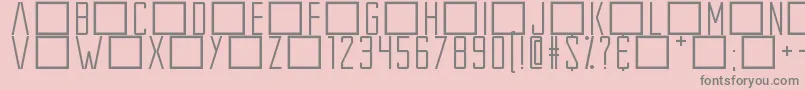 ExtrosBackstage-Schriftart – Graue Schriften auf rosa Hintergrund