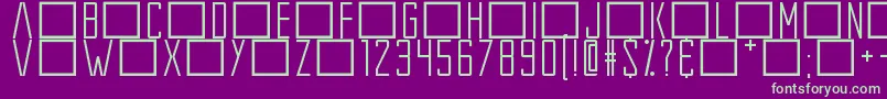 ExtrosBackstage Font – Green Fonts on Purple Background