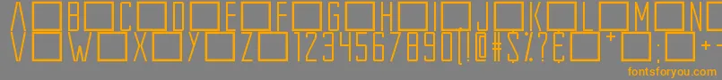 Weitere Informationen zur ExtrosBackstage-Schriftart ExtrosBackstage-Schriftart – Orangefarbene Schriften auf grauem Hintergrund