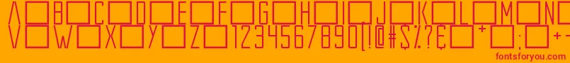ExtrosBackstage Font – Red Fonts on Orange Background