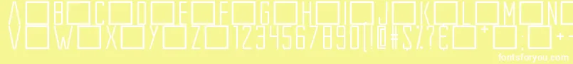 ExtrosBackstage Font – White Fonts on Yellow Background