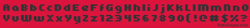 Kroeger0566 Font – Black Fonts on Red Background