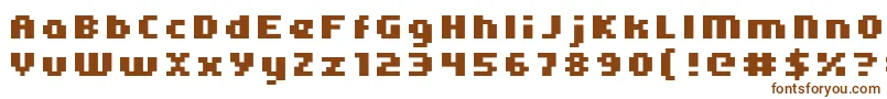 Kroeger0566-fontti – ruskeat fontit valkoisella taustalla