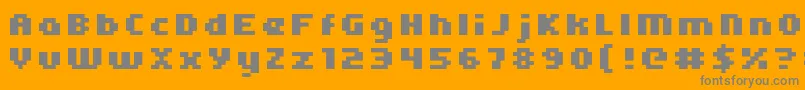 Kroeger0566 Font – Gray Fonts on Orange Background