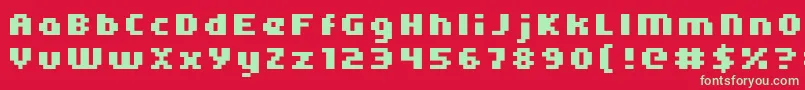 Kroeger0566 Font – Green Fonts on Red Background