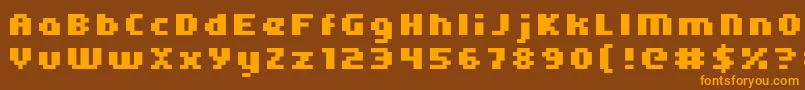 Kroeger0566 Font – Orange Fonts on Brown Background