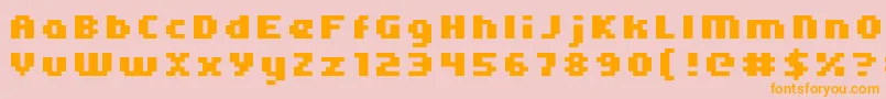 Kroeger0566 Font – Orange Fonts on Pink Background