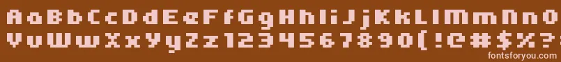 Kroeger0566 Font – Pink Fonts on Brown Background
