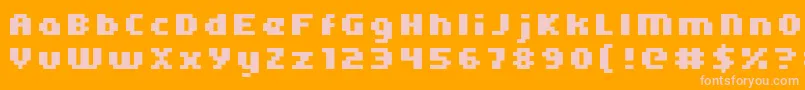 Kroeger0566 Font – Pink Fonts on Orange Background