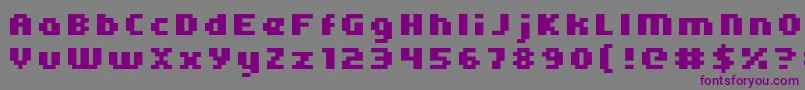 Kroeger0566-fontti – violetit fontit harmaalla taustalla