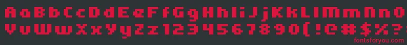 Kroeger0566 Font – Red Fonts on Black Background