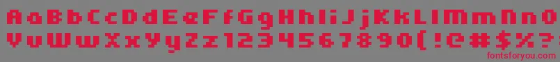Kroeger0566 Font – Red Fonts on Gray Background
