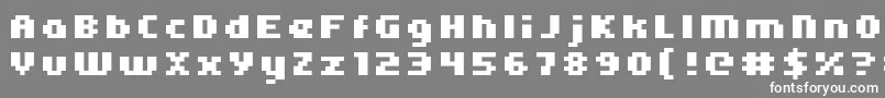 フォントKroeger0566 – 灰色の背景に白い文字