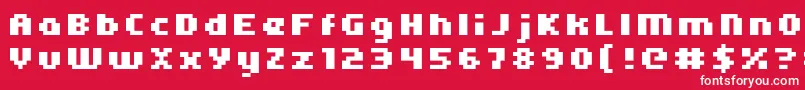 フォントKroeger0566 – 赤い背景に白い文字