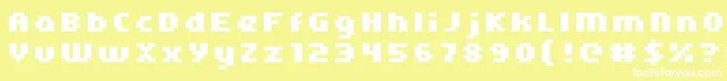 Kroeger0566 Font – White Fonts on Yellow Background