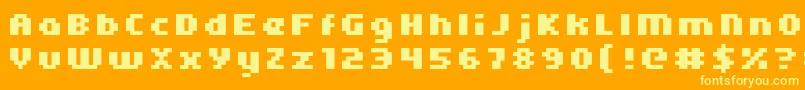 Kroeger0566 Font – Yellow Fonts on Orange Background