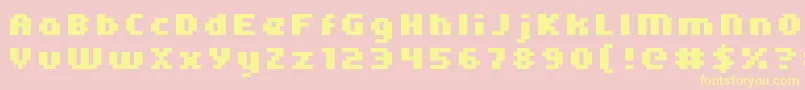 Kroeger0566 Font – Yellow Fonts on Pink Background