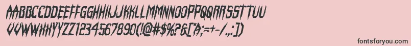 フォントHorroroidboldital – ピンクの背景に黒い文字