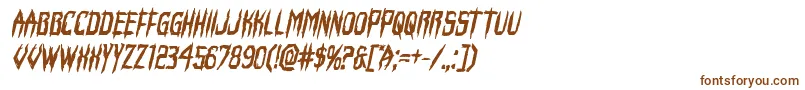 Шрифт Horroroidboldital – коричневые шрифты на белом фоне