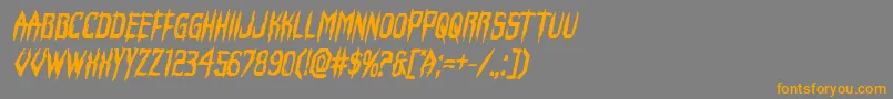 Horroroidboldital Font – Orange Fonts on Gray Background