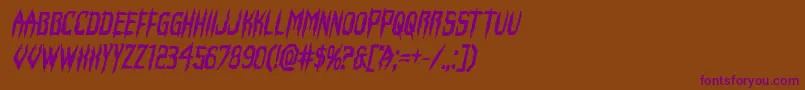 Horroroidboldital Font – Purple Fonts on Brown Background