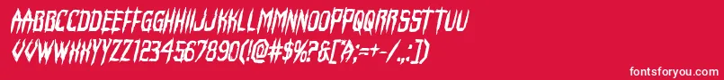 Horroroidboldital Font – White Fonts on Red Background