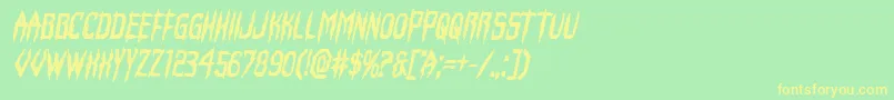 Horroroidboldital Font – Yellow Fonts on Green Background
