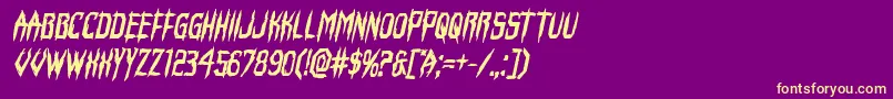 Horroroidboldital Font – Yellow Fonts on Purple Background