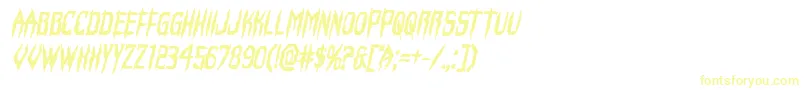 Horroroidboldital-fontti – keltaiset fontit