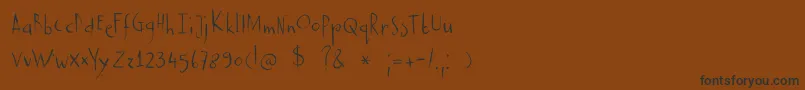 Czcionka DkCastanea – czarne czcionki na brązowym tle
