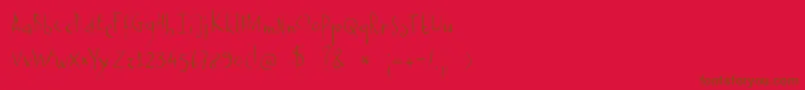 DkCastanea Font – Brown Fonts on Red Background