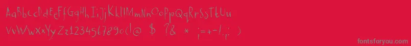 fuente DkCastanea – Fuentes Grises Sobre Fondo Rojo