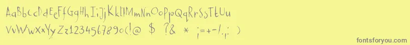 Więcej informacji o czcionce DkCastanea Czcionka DkCastanea – szare czcionki na żółtym tle