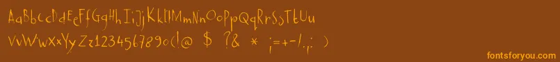 Police DkCastanea – polices orange sur fond brun
