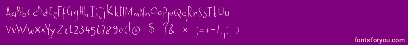 DkCastanea Font – Pink Fonts on Purple Background