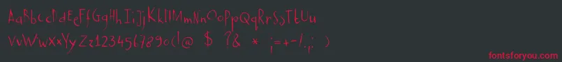 DkCastanea Font – Red Fonts on Black Background