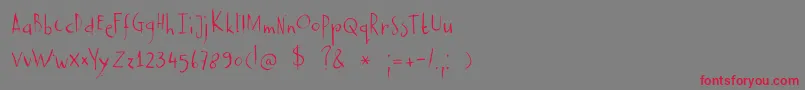 DkCastanea Font – Red Fonts on Gray Background